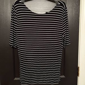 Black & White Stripe Top from Target - reversible / two options for neckline